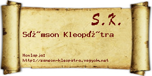 Sámson Kleopátra névjegykártya